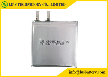 Baterias flexíveis personalizadas da pilha 3.0V 1900mah limno2 da bateria de lítio Cp355050 3V finamente